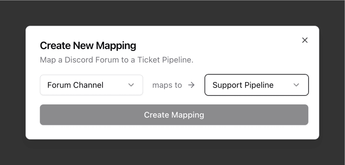 Create mapping